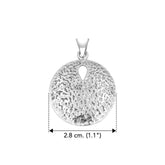 Coastal Charm Sterling Silver Hammer Textured Sand Dollar Pendant by Peter Stone TPD6190 - DiveSilver Jewelry